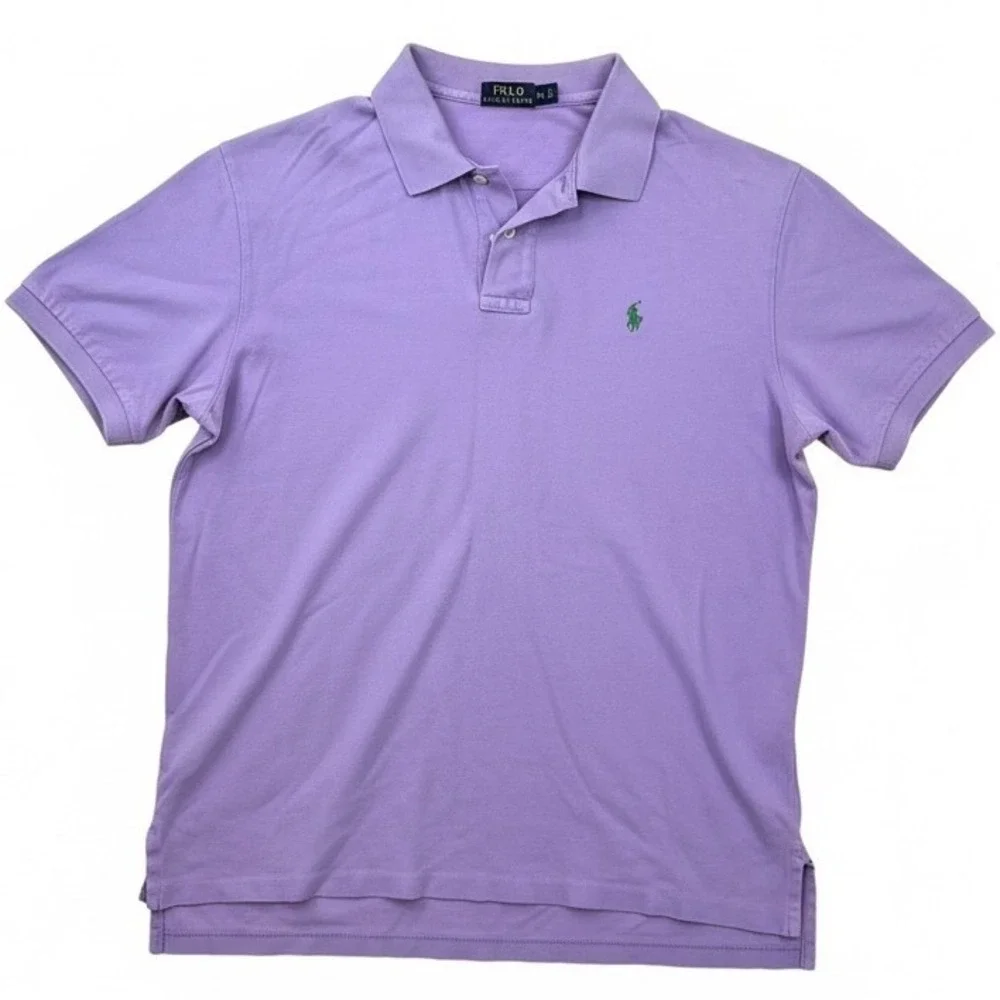 Polo Ralph Lauren Mens Classic Fit Pique Polo Shirt Purple XL‎ Green Pony Logo